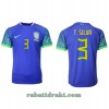 Brasil Thiago Silva 3 Borte VM 2022 - Herre Fotballdrakt